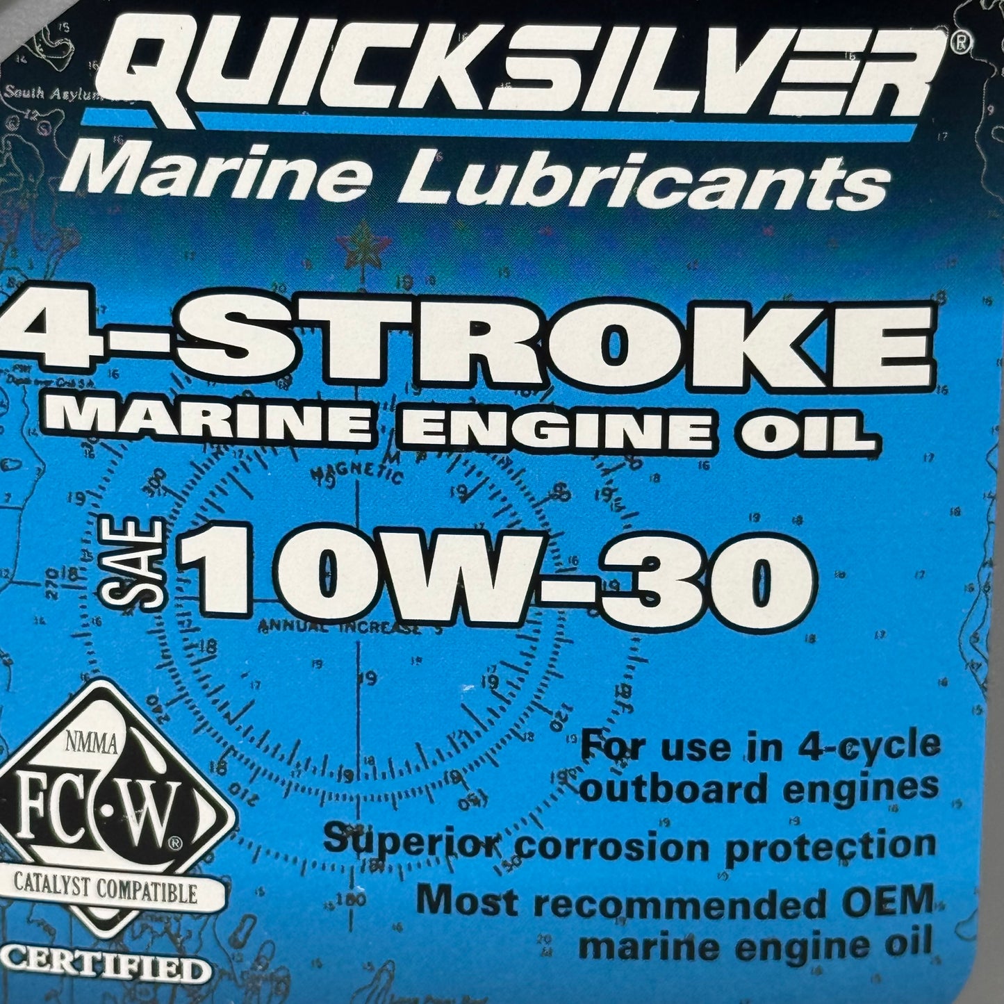 QUICK SILVER (6 PACK) Marine Lubricants 4 Stroke SAE 10W-30 32 fl oz 8M0078616