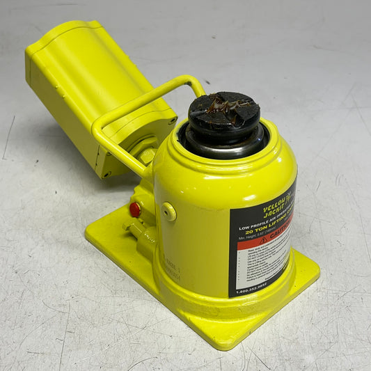 ESCO Yellow Jackit Air Hydraulic Shorty Bottle Jack 20 Ton Lifting Cap 10399