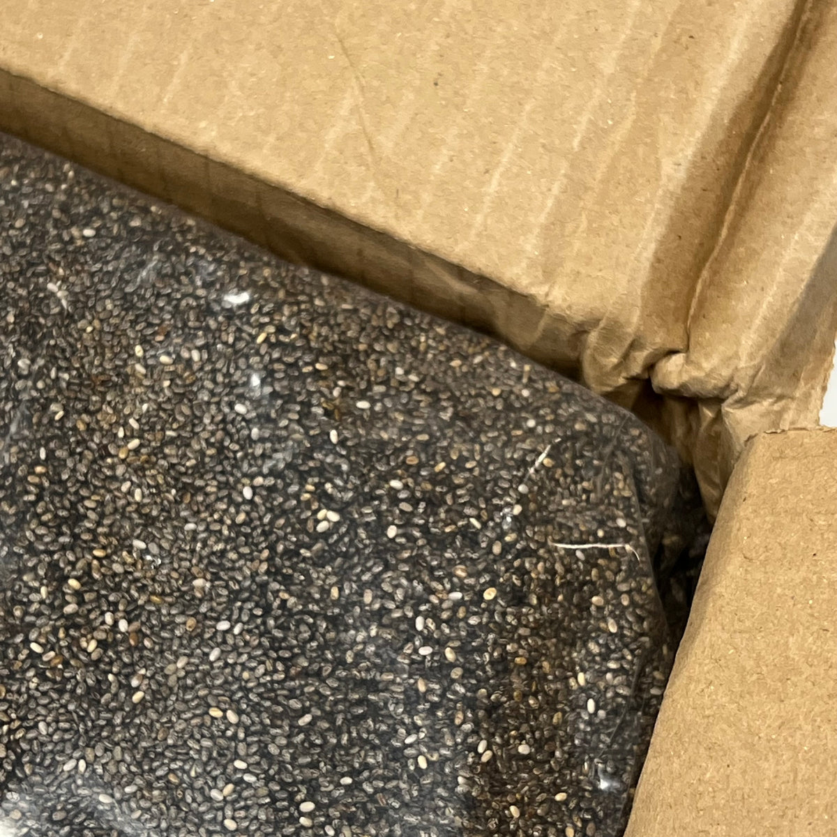 WOODLAND Organic Black Chia Seed Oval Shaped Edible 10 Lbs Brown BB 05/29