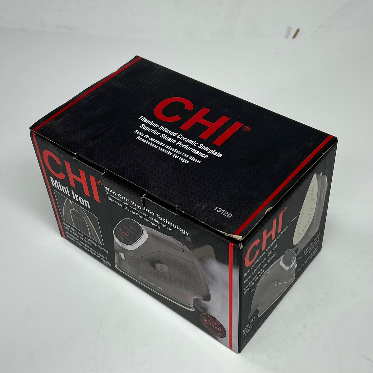 CHI Titanium-infused Steamshot 2-in-1 Iron & Steamer Red/Black/Silver 13108