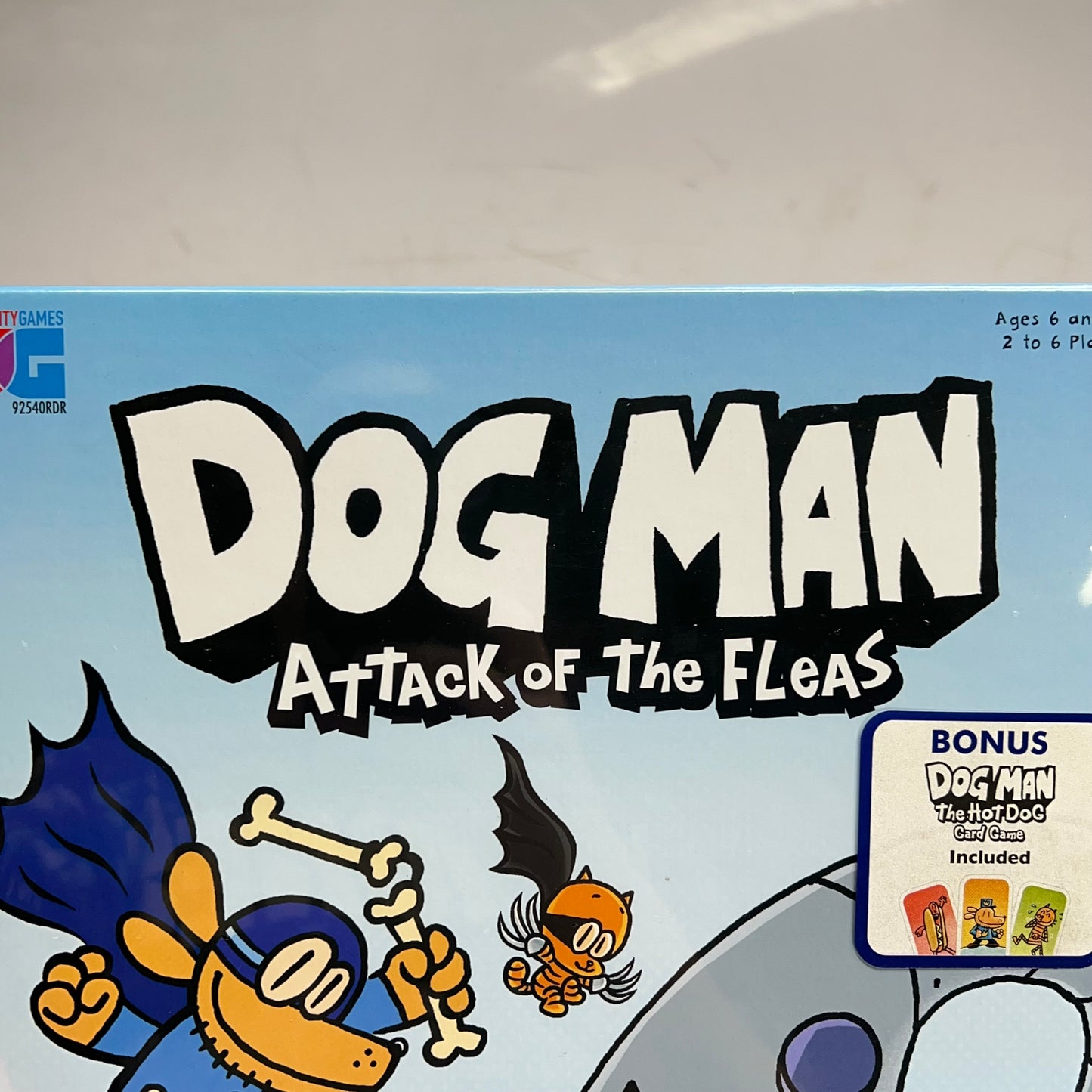 ZA@ UNIVERSITY GAMES Dog Man: Attack of the Fleas Board Game Ages 6 & UP 2-6 Players