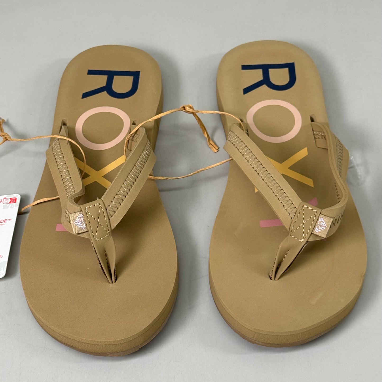 ROXY Vista IV Sandals Lightweight Strap EVA Footbed TPR Outsole Women's Sz 7 Tan