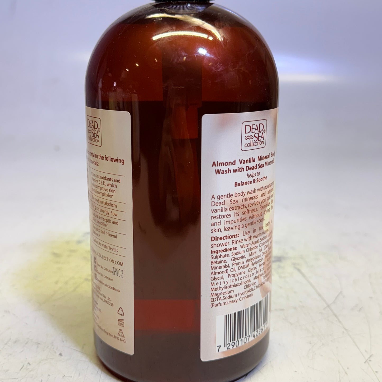 DEAD SEA COLLECTION (2 PACK) Almond Vanilla Mineral Body Wash 33.8 Fl |Oz