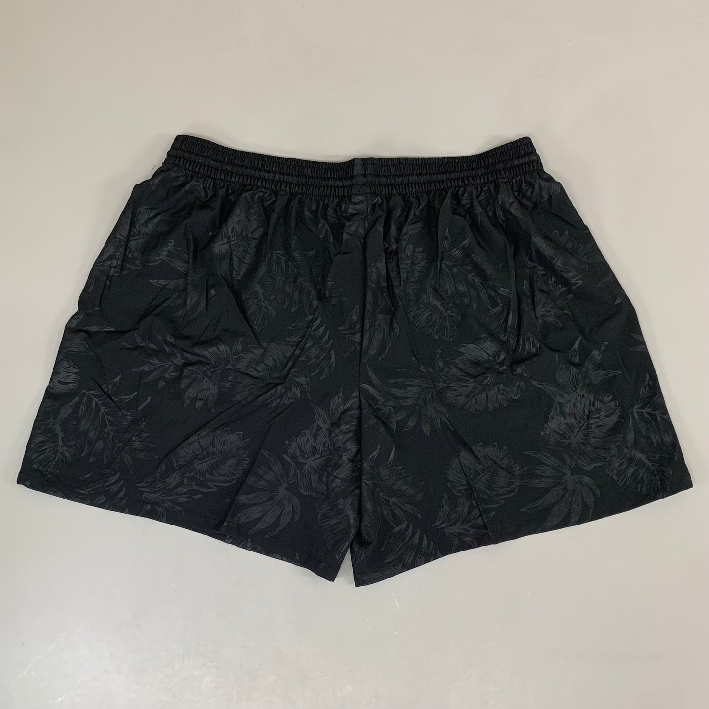 RAYA SUN Stretch Swim Style Shorts W/ Flower Design Women's 1X Black/Gray