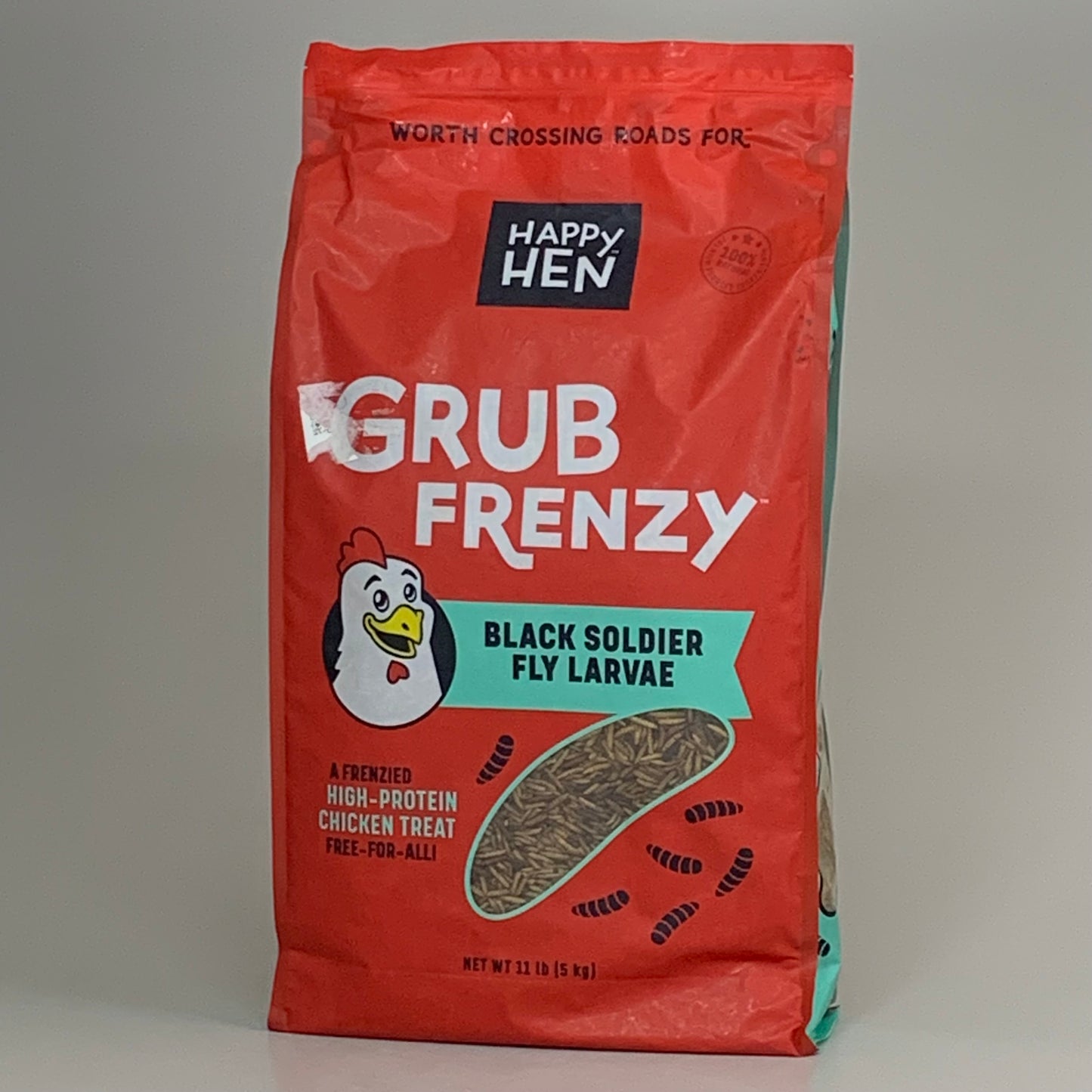 HAPPY HEN 100% Natural Grub Frenzy Black Soldier Fly Larvae High Protein 11 Lbs