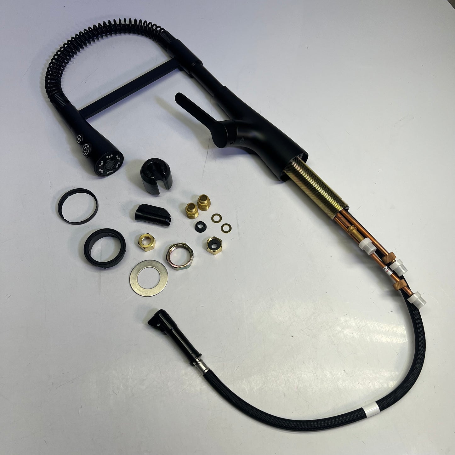 PFISTER Neera Single Hole Pre-Rinse Pull Down Kitchen Faucet Black LG529-NECB