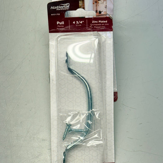 NATIONAL HARDWARE (3 PACK) Door Pull 4-3/4" Zinc Plated N117-713 New