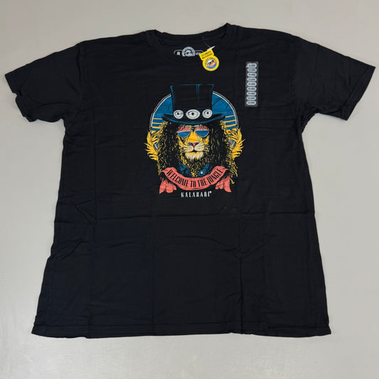 THE DUCK COMPANY Welcome To The Jungle Kalahari T-Shirt Adult XX-Large Black,Blue,Yellow