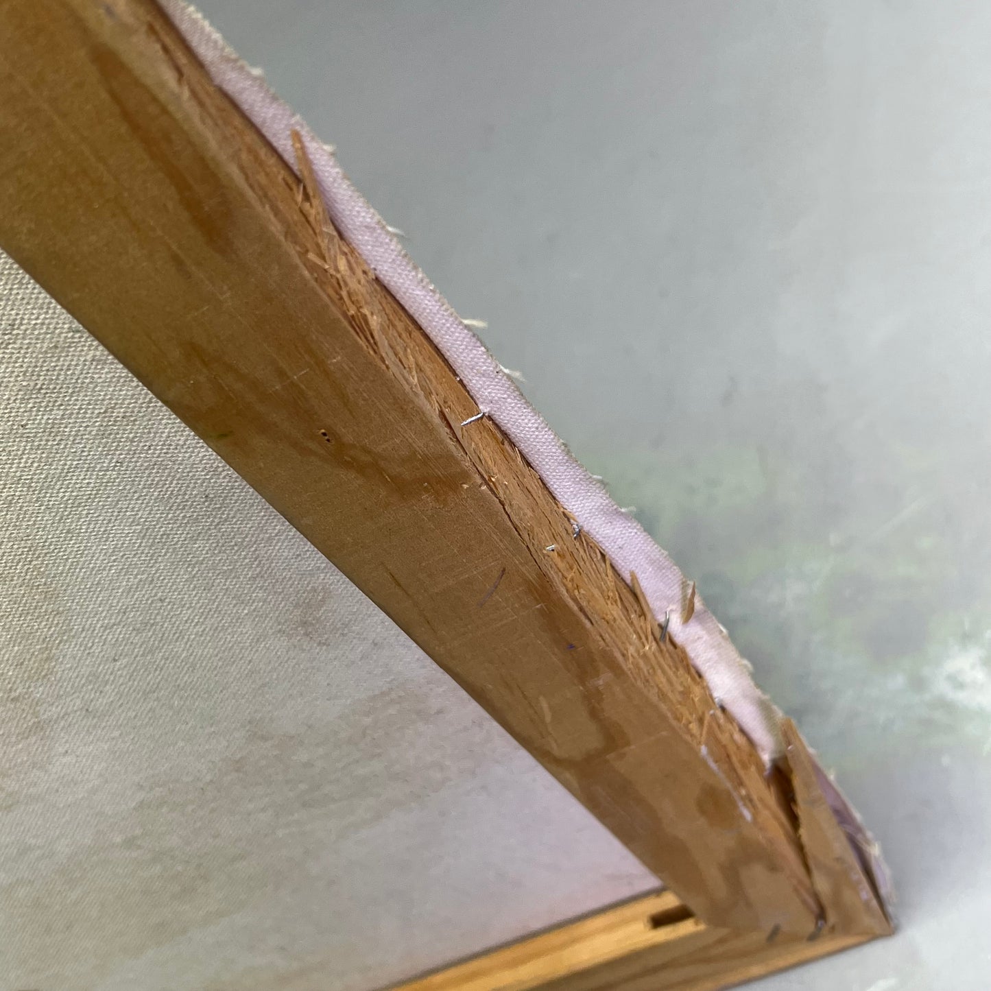 VERNA MARIE (CAMPBELL) Native W/ Head Pot Oil Painting On Canvas 24"x18" (As-is)