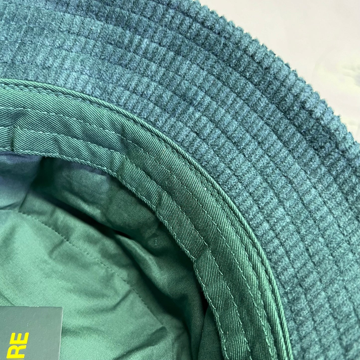 SADIRE Great Indoors Bucket Hat Embroidered Corduroy  Unisex Sz S Green