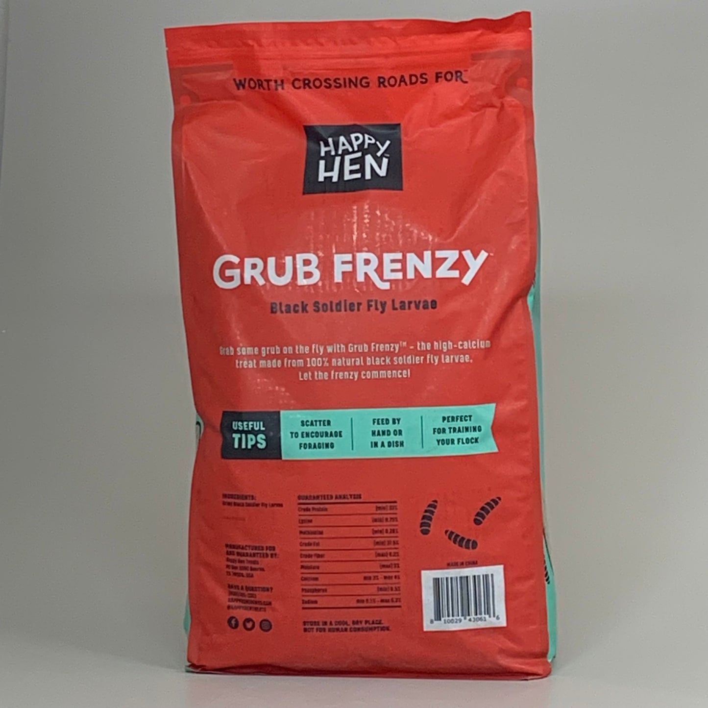 HAPPY HEN 100% Natural Grub Frenzy Black Soldier Fly Larvae High Protein 11 Lbs