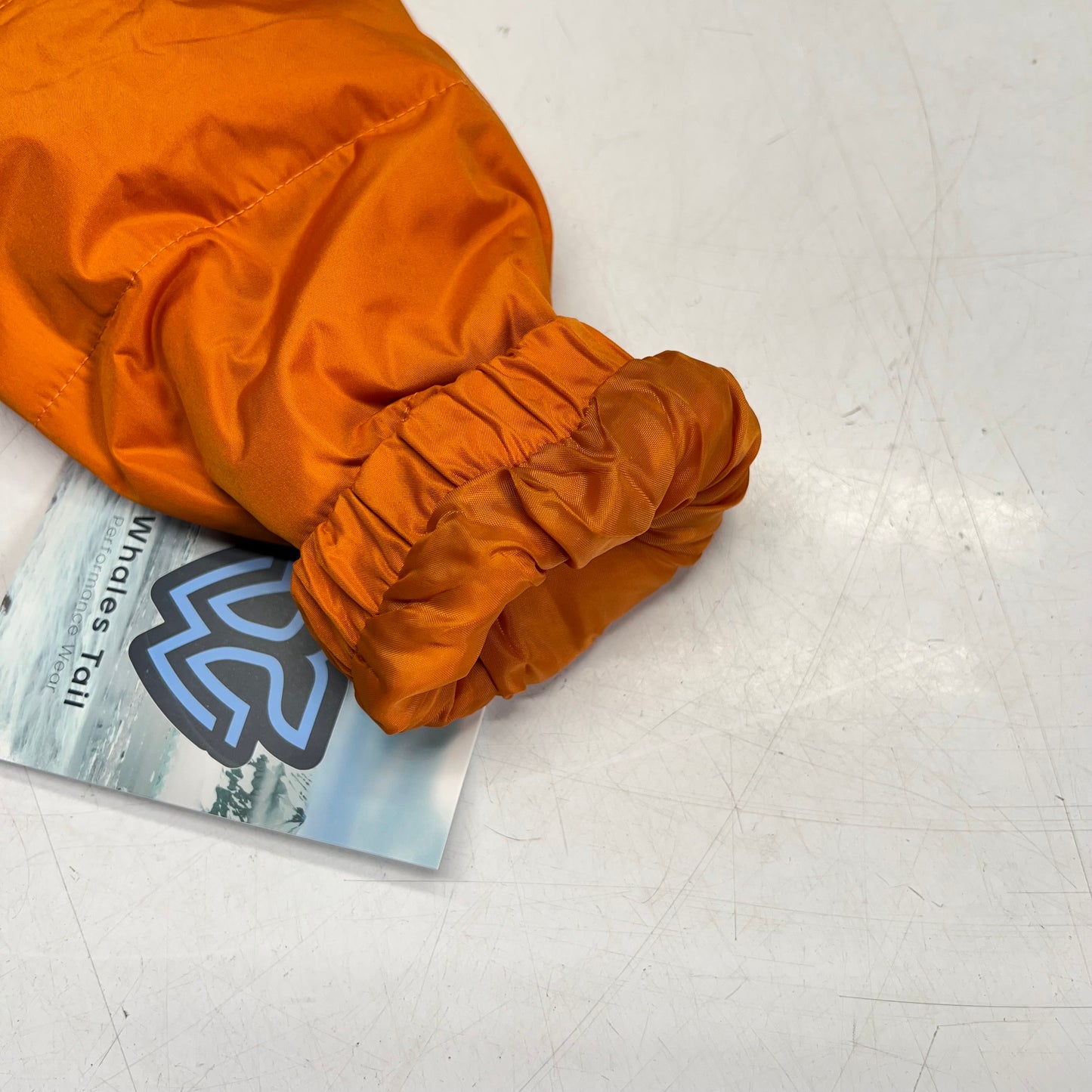 WHALES TAIL Fleece Lined Hooded Full Zip Up Winter Coat  Boy's Sz 7 Orange