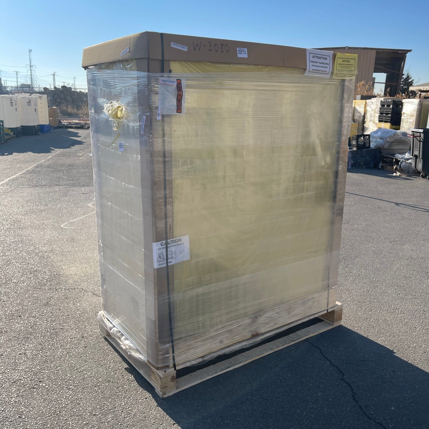 SECURALL Hazardous Waste Storage Cabinet 120 Gal 67”x56”x31” Yellow W3080 (B)