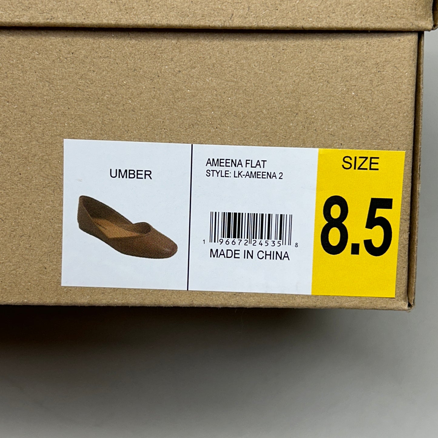 LUCKY BRAND Ameena Flat Umber Womens sz 8.5 (Damaged Box)