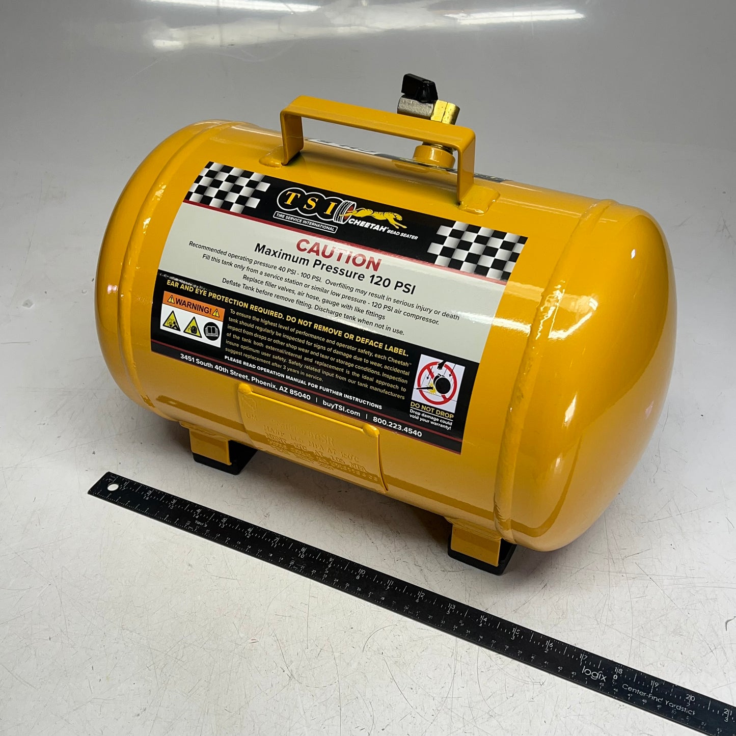 TSI Cheetah Bead Seater Steel 5 Gal ASME Certified 1-1/2″ tank Opening CH-5
