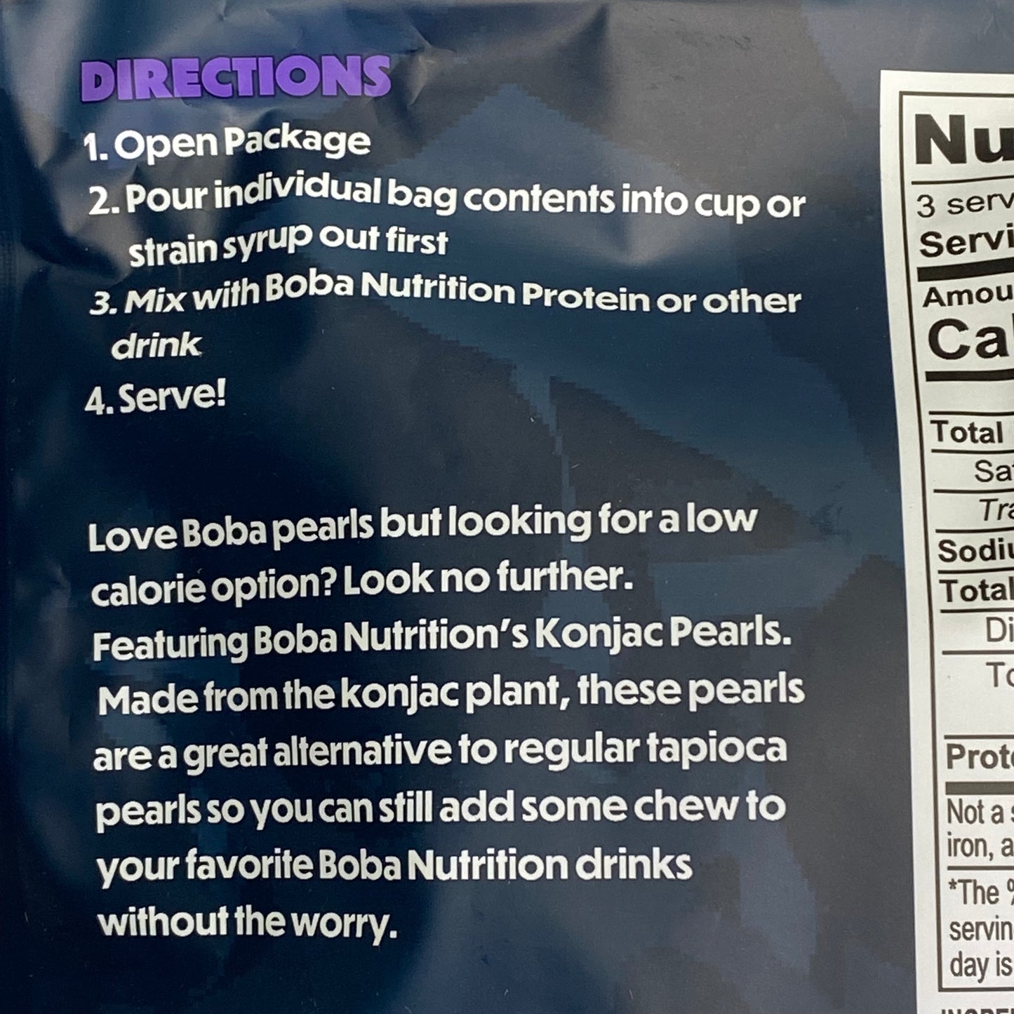 BOBA NUTRITION Konjac Pearls Jelly Balls 10.5 oz BB 11/25