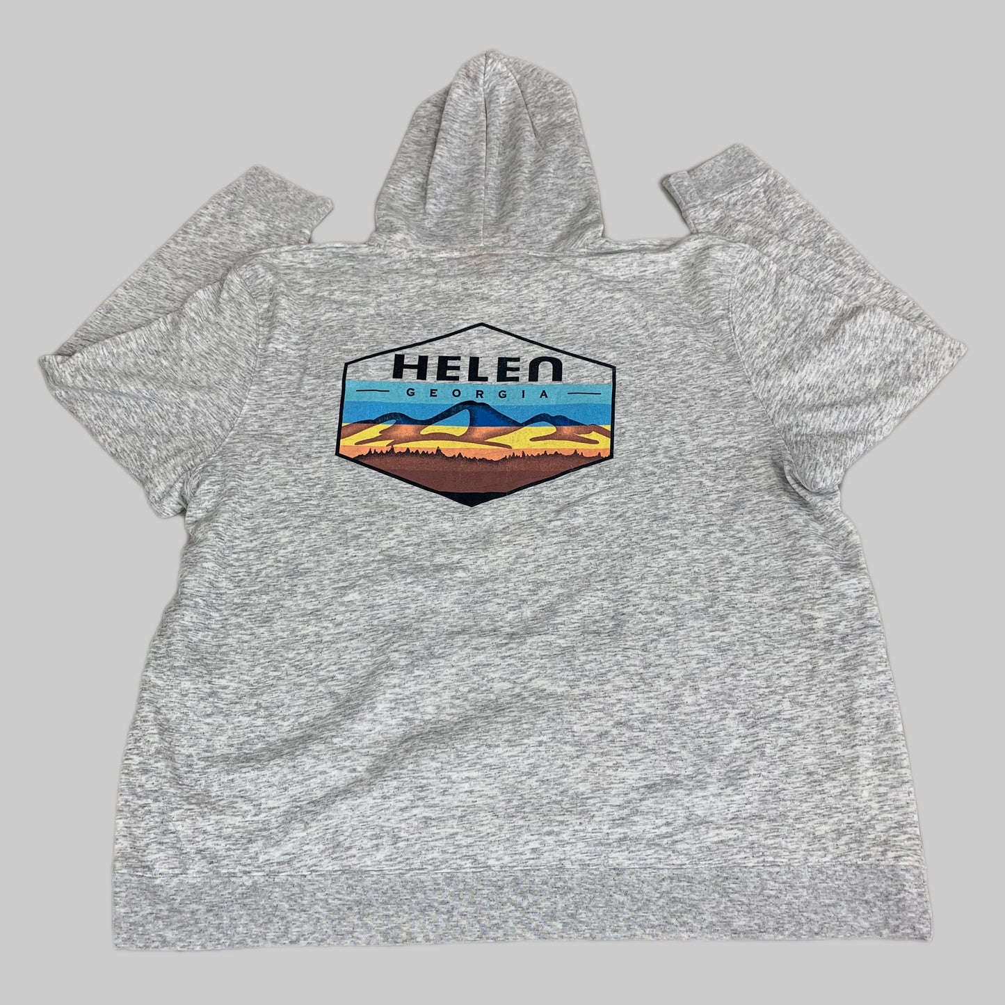 LONEROCK Helen Georgia Tie Hoodie Sz 2XL White/Grey