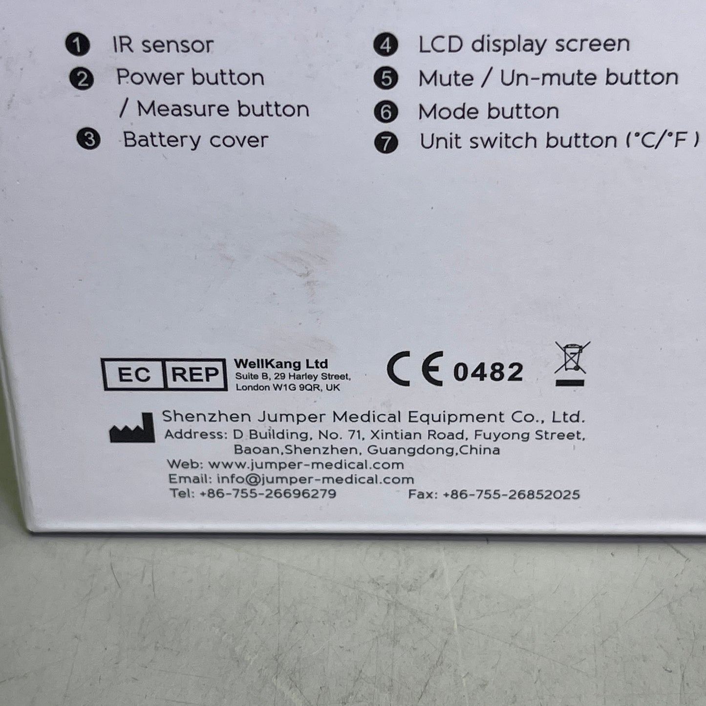 JUMPER Non-Contact Infrared Thermometer For Humans & Objects *USA SELLER* JPD-FR202