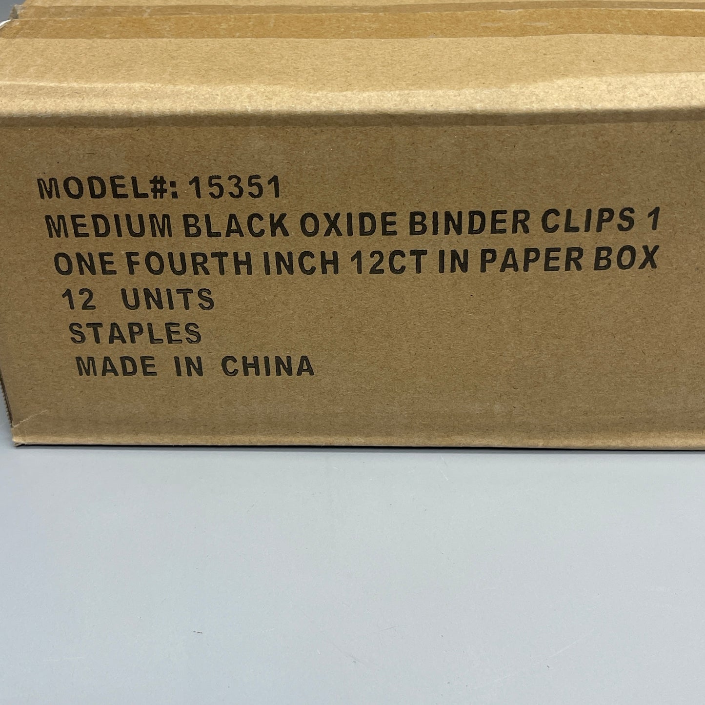 STAPLES 144 PK! Medium Binder Clips Black Oxide 1-1/4" 15351 (New)