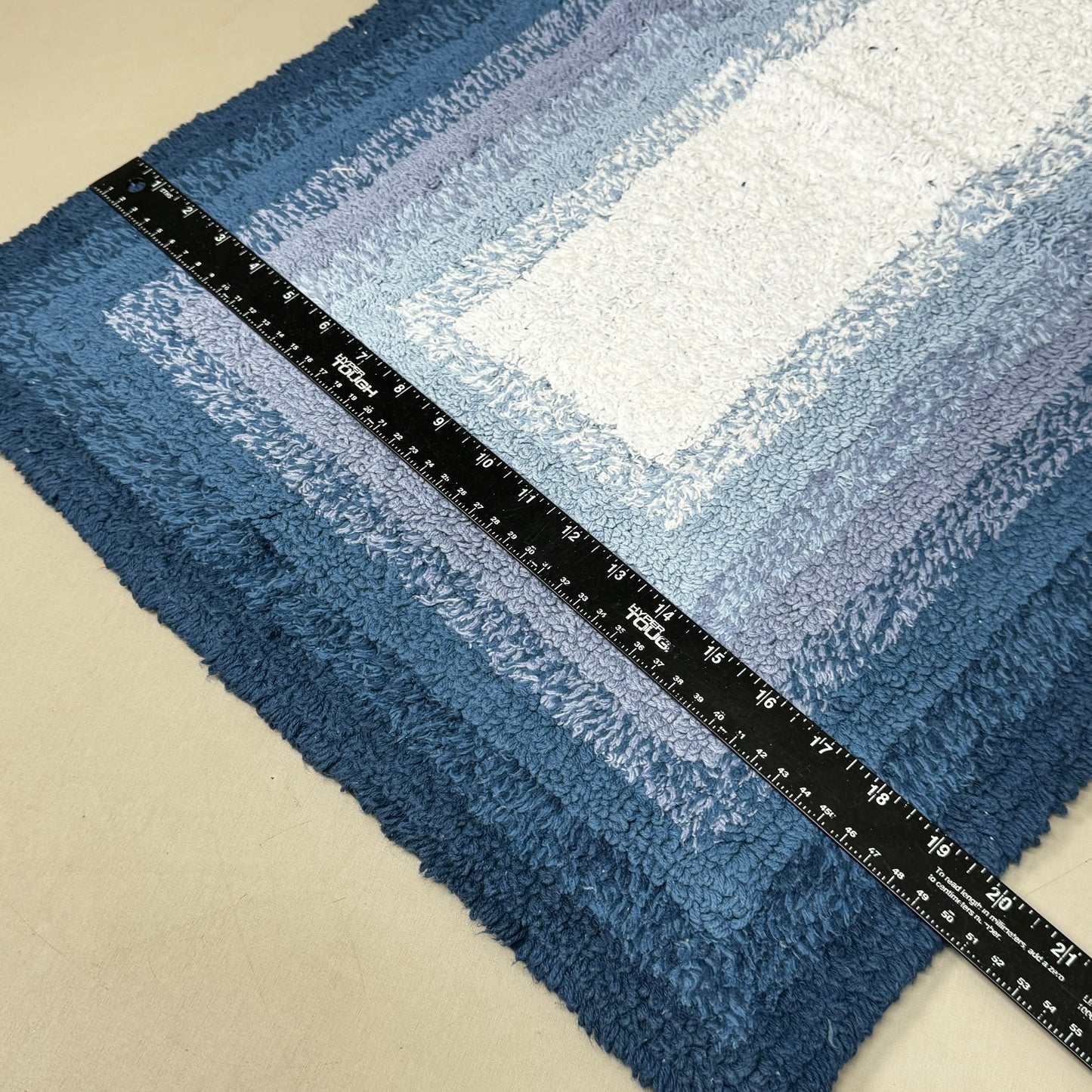 BETTER HOMES & GARDEN (2 PACK) Cotton Reversible Bath Rug 20X30" Ombre Blue