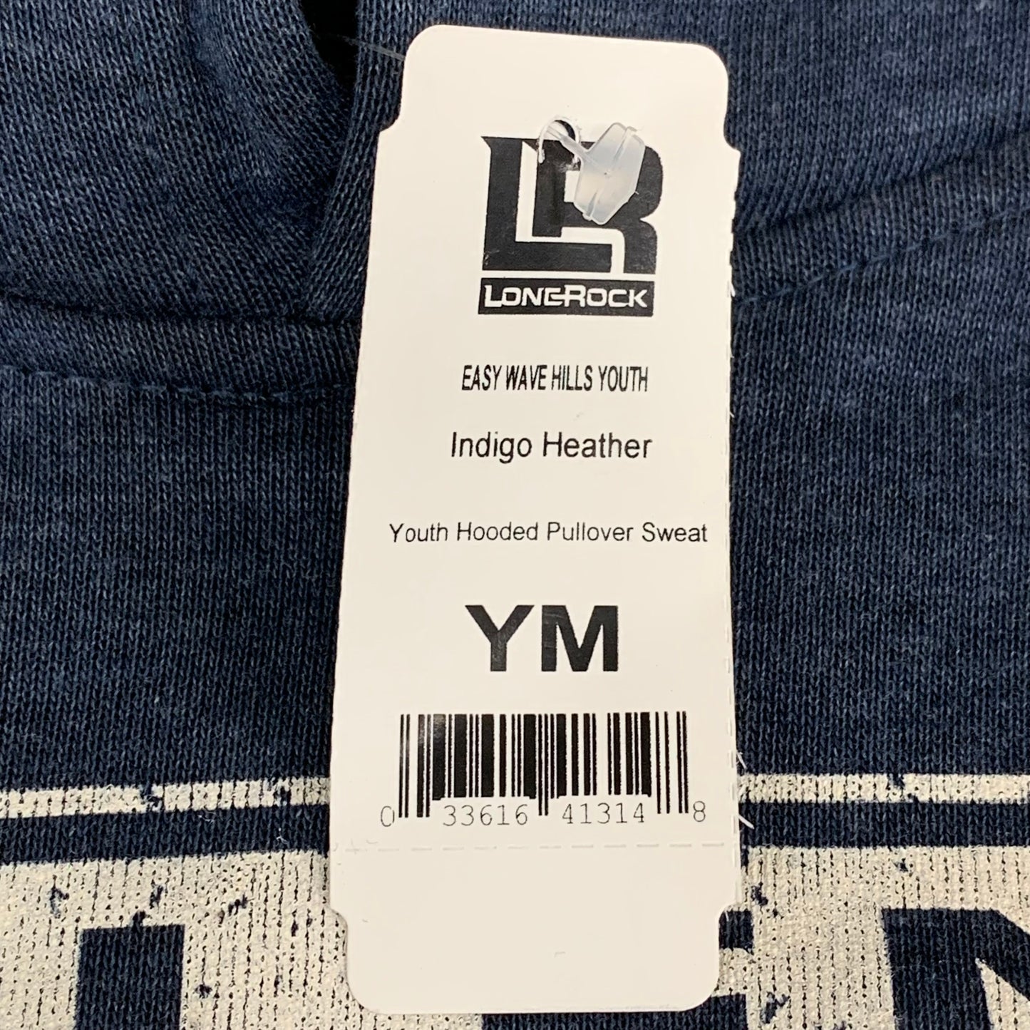 LONEROCK Helen Georgia Pull Over Hoodie Youth Medium Indigo Heather