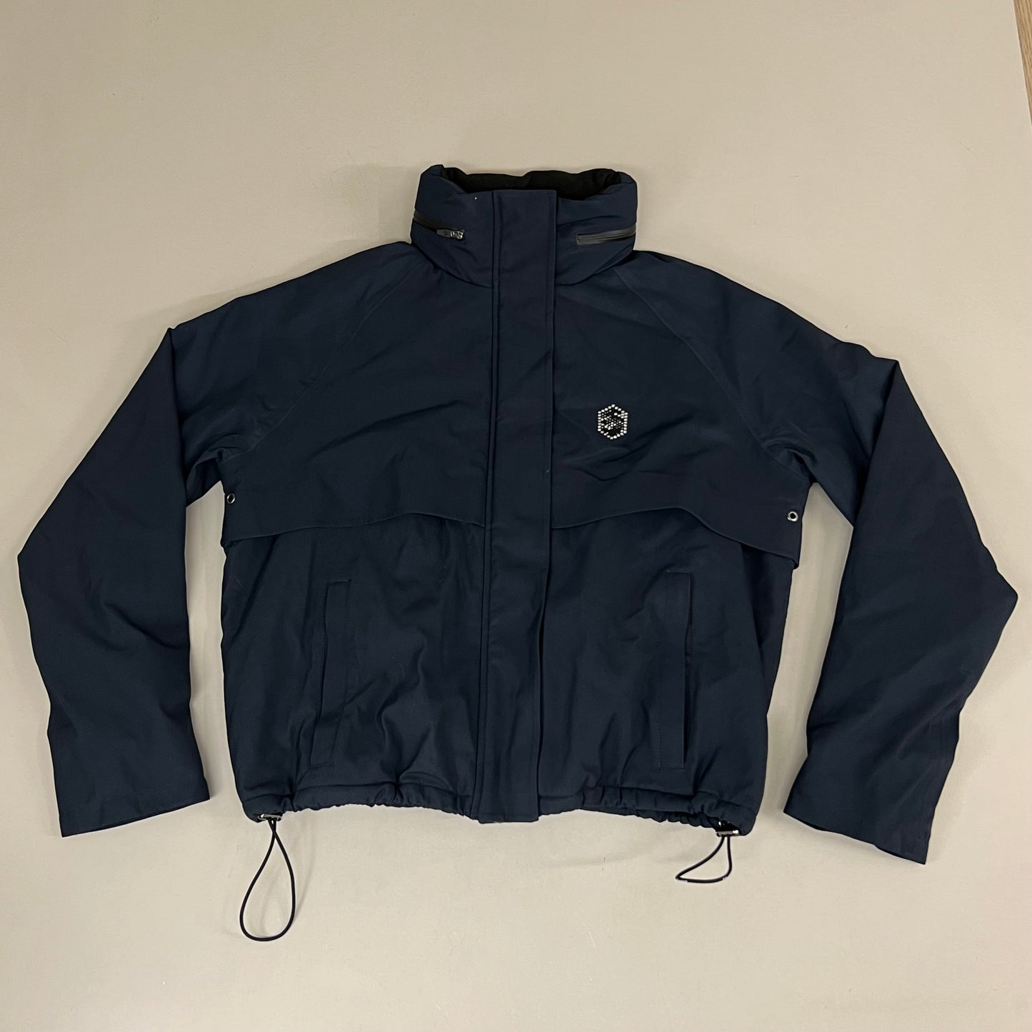 SAMSHIELD Lina Equestrian Winter Coat Waterproof Rain Jacket Women's Sz S Navy Blue