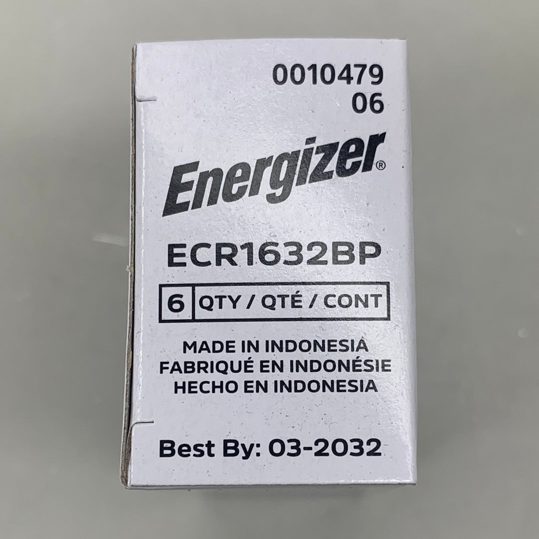 ENERGIZER (6 PACK) Lithium Coin Battery CR1632 BB 03/32 ECR1632BP