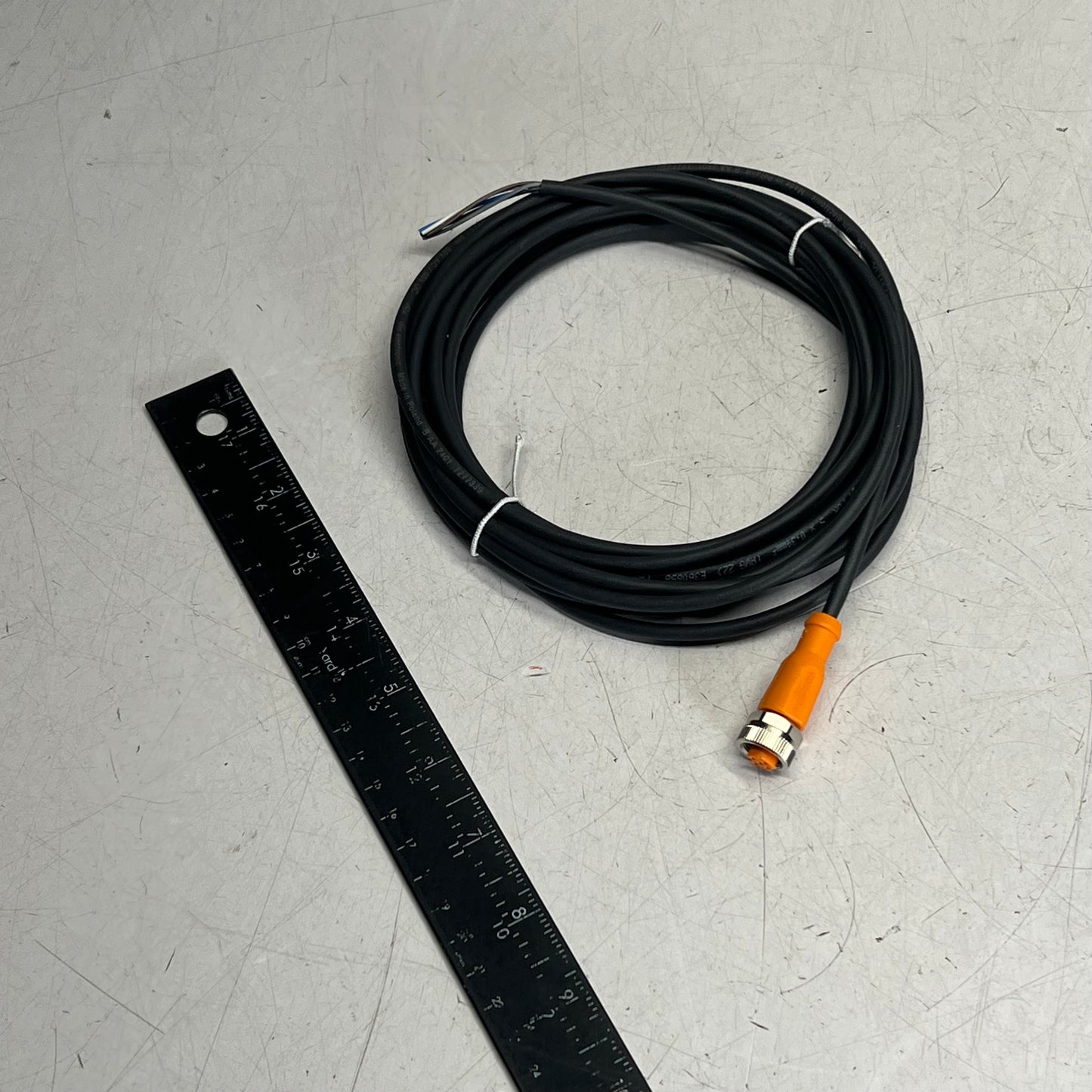 IFM  Electronic 5-wire Micro Dc Female Cordset Straight 22AWG  Black EVC071