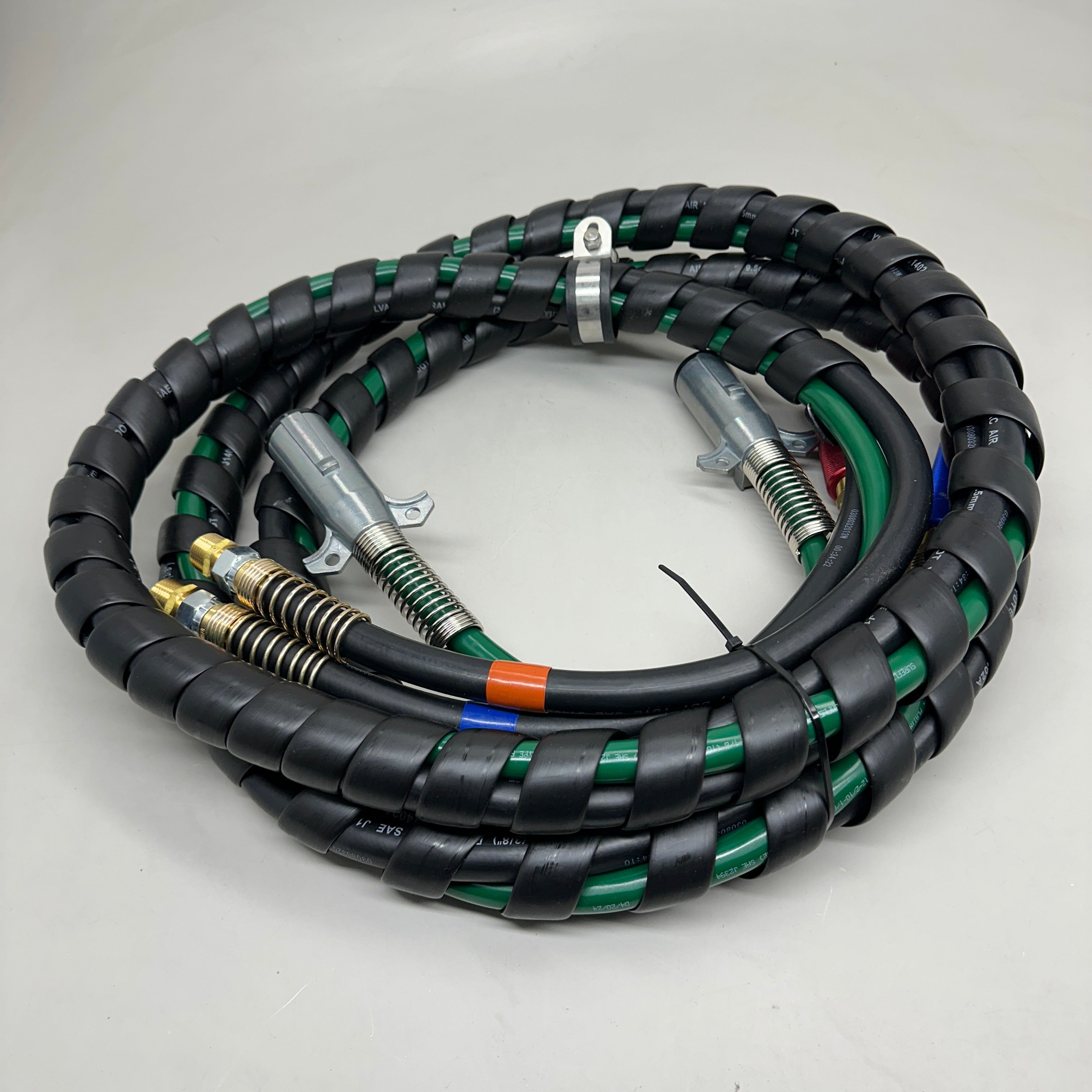 12Ft 3-in-1 Wrap Set Air Line Hose Assemblies Fit For Semi/Truck/Trail ...