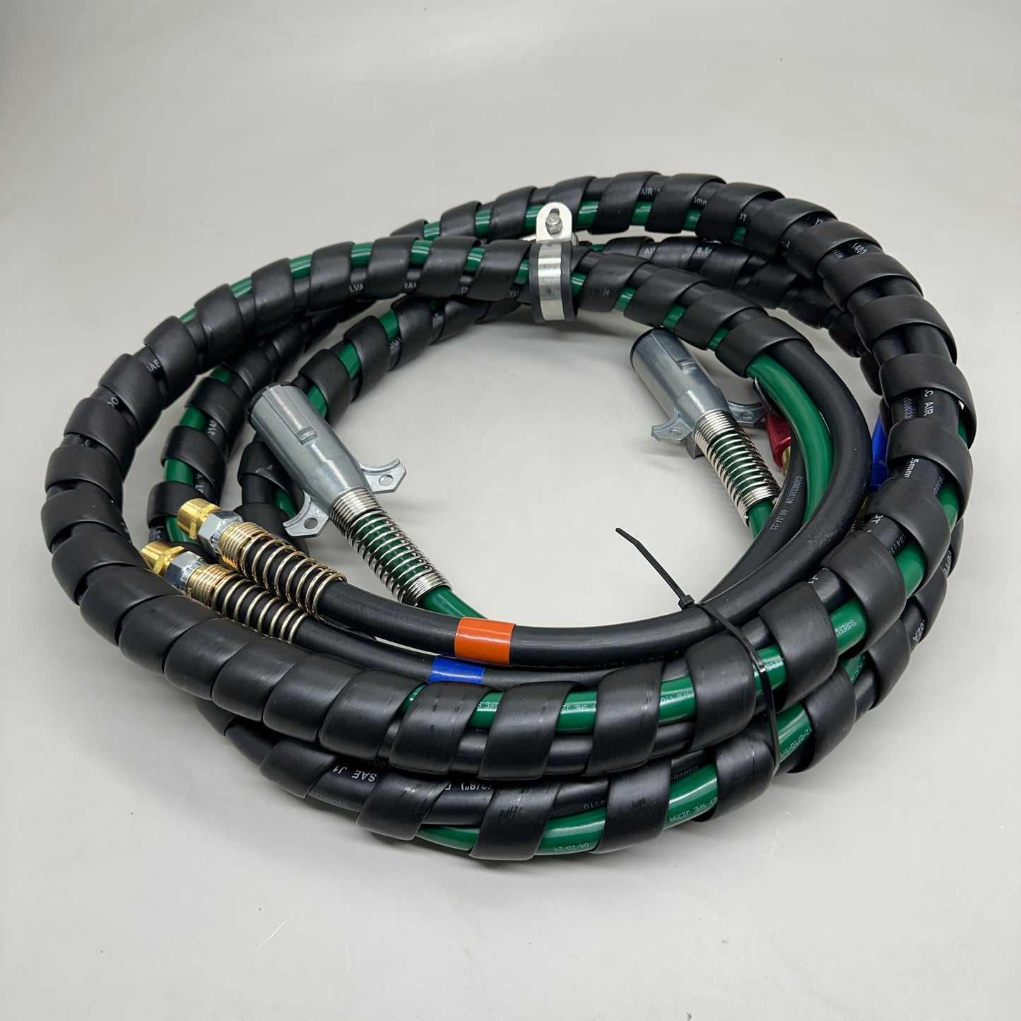 12Ft 3-in-1 Wrap Set Air Line Hose Assemblies Fit For Semi/Truck/Trailer/Tractor