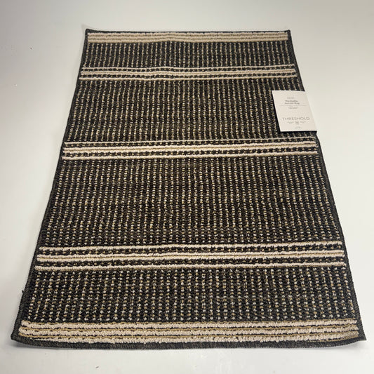 THRESHOLD Threshold Target Area Rug Mat-Jasper Black/Charcoal Sz 24" x 36"