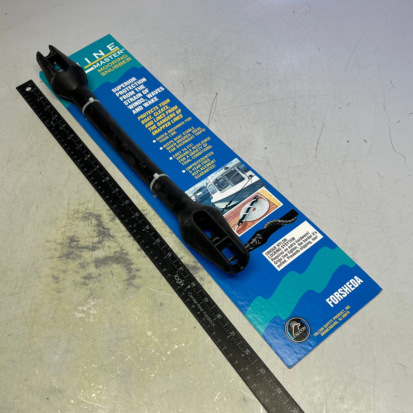 FALCON EPDM Rubber Line Master Mooring Snubber 5/8" Black LLM2-4310