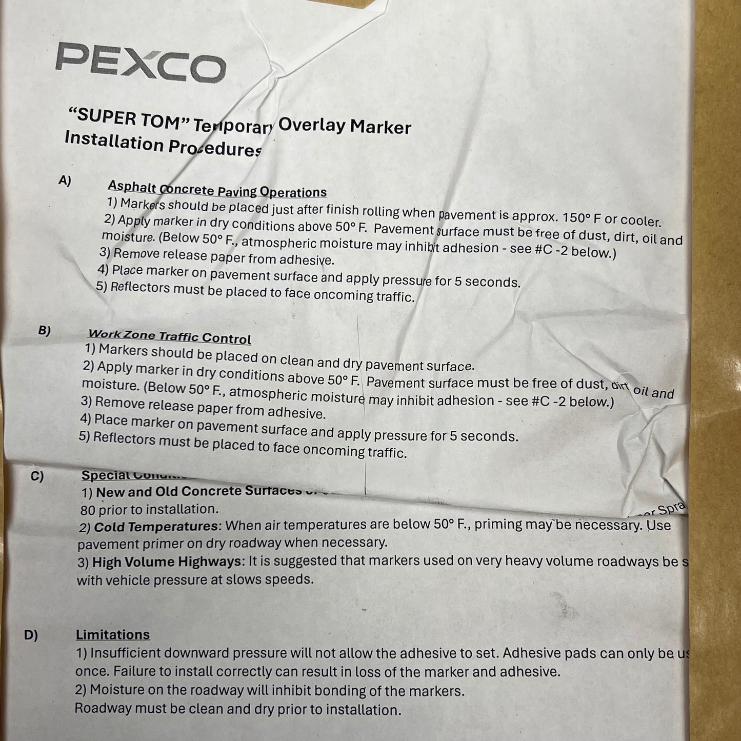 PEXCO (200 PACK) Reflective Raised Pavement Markers 4" Square X 1/2" Tall White/Reflective