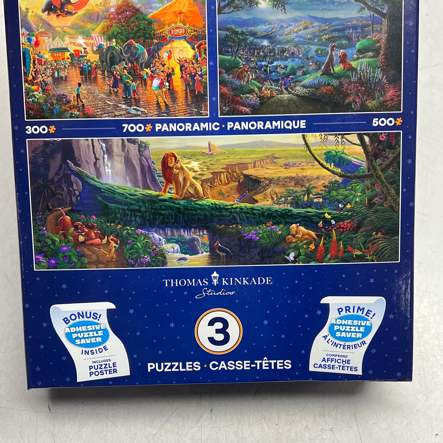 DISNEY Multiple Panoramic Jigsaw Puzzle Of Disney Scenes 300, 500 & 700 Piece 1124-3