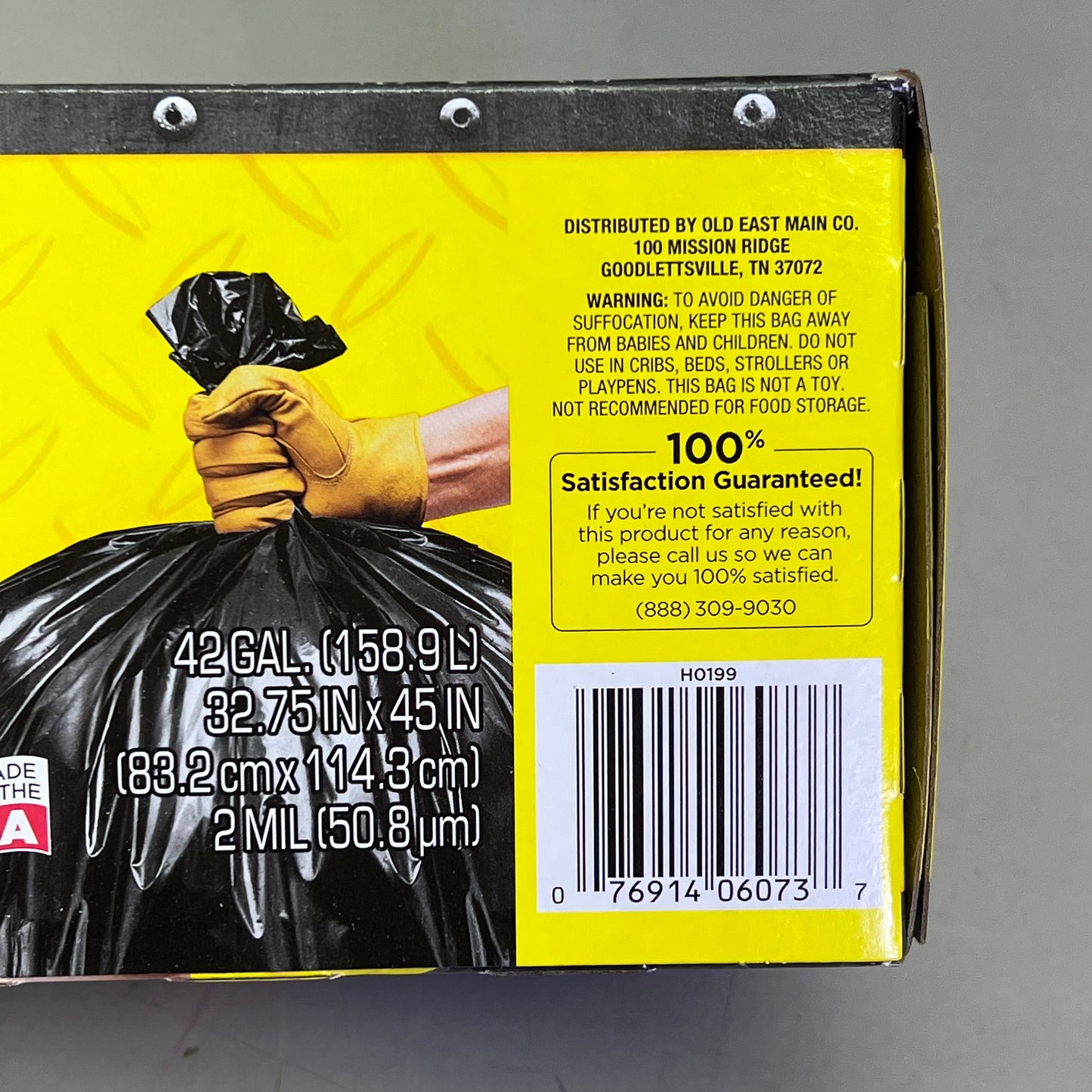 ZA@ TRUE LIVING (2 BOX, 14 BAGS EACH) Contractor Bags W/ Flaps 42 Gal Black H0199 I