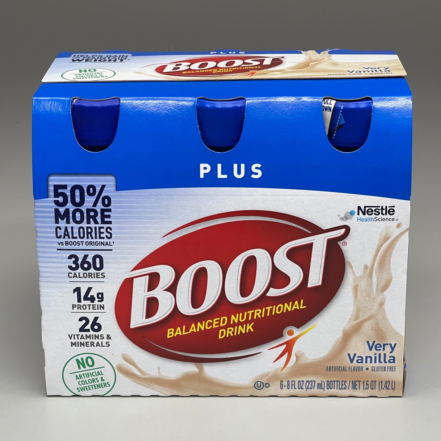 ZA@ BOOST Plus (24 PACK) Very Vanilla Balanced Nutrition Drink 8 fl oz Bottles BB 11/24