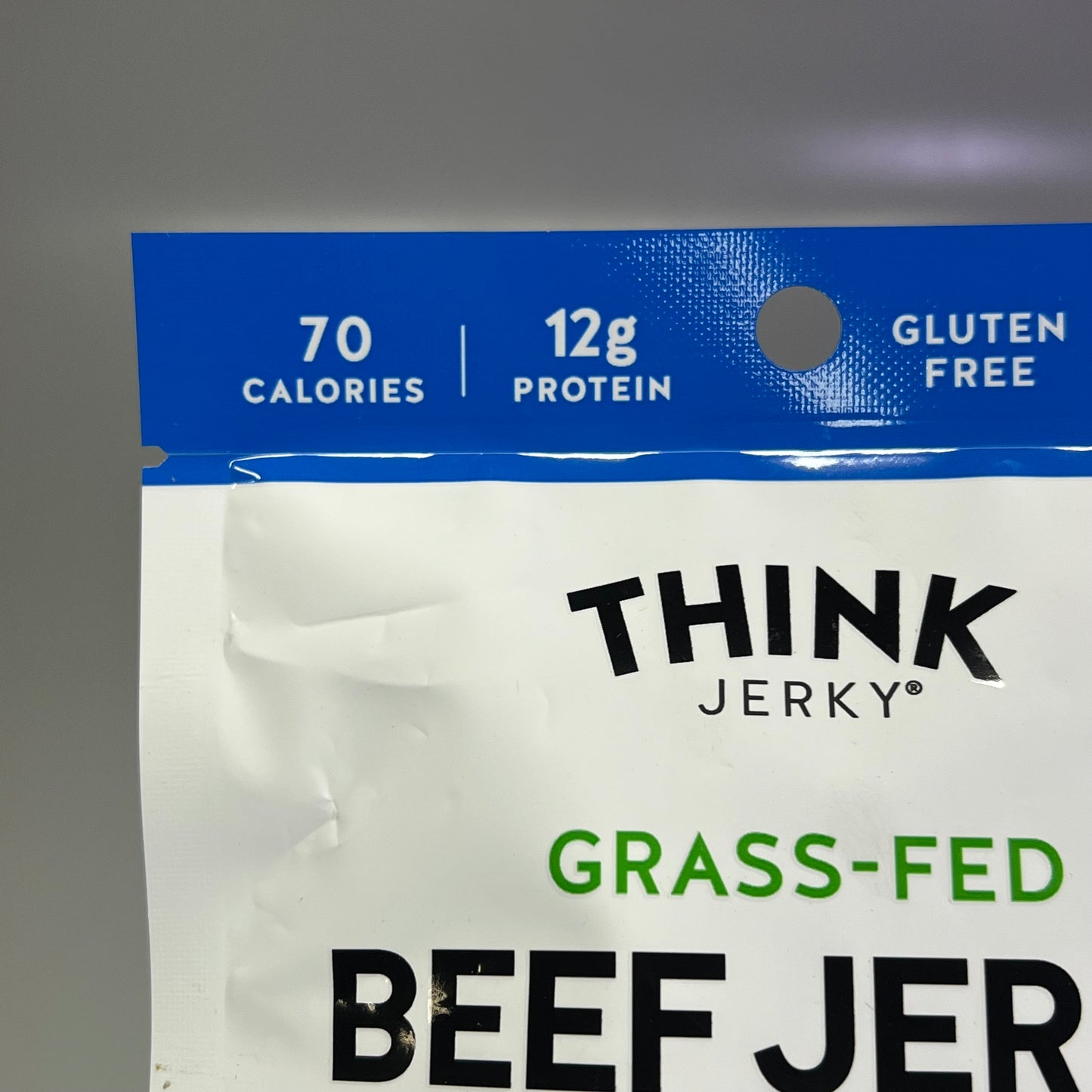 THINK (10 PACK) Gluten Free Grass Fed Classic Flavor Beef Jerky 1 Oz BB 11/26