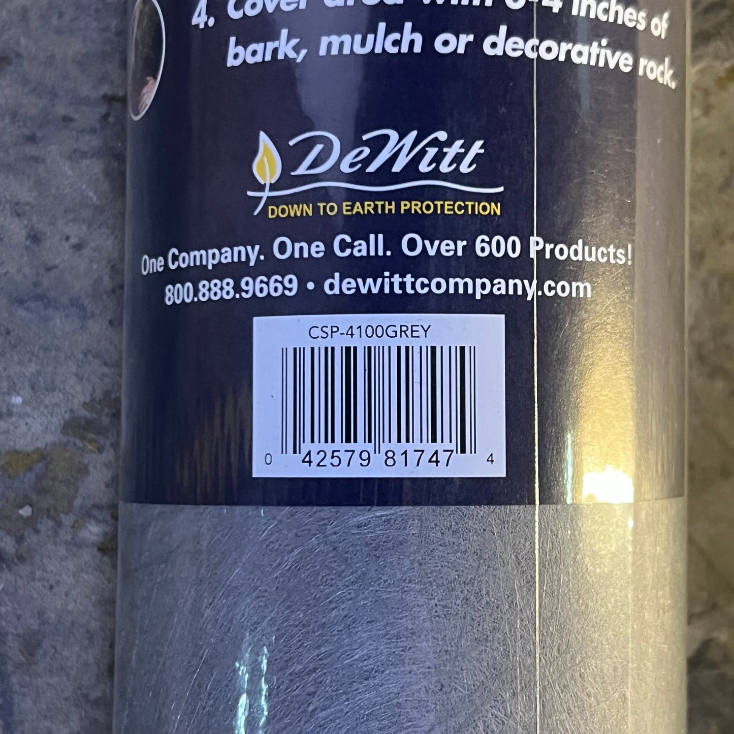 DEWITT Contractor Select Plus - Spunbond Landscape Fabric Sz 4' x 100' Grey CSP-4100GREY