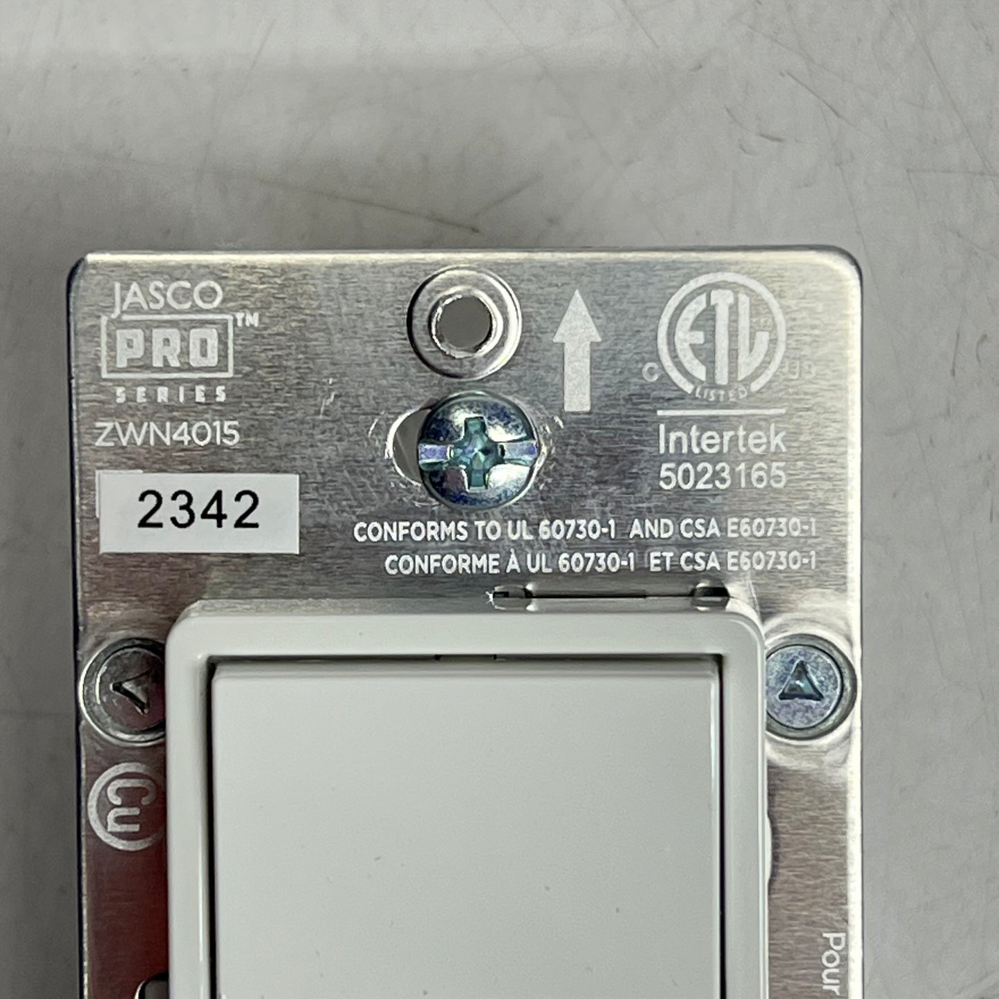 JASCO PRO Z-wave Plus in Wall Smart Switch 15 A 125V 60HZ White 76596