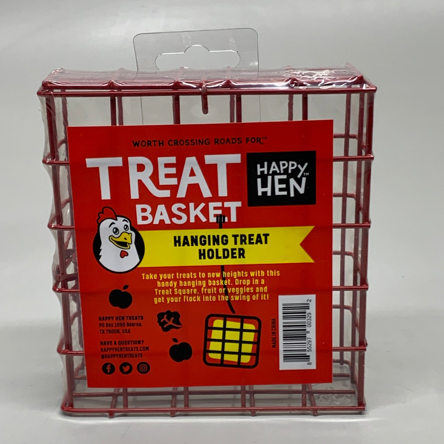 HAPPY HEN (2 PACK) Coated Steel Treat Basket Red 855297003292