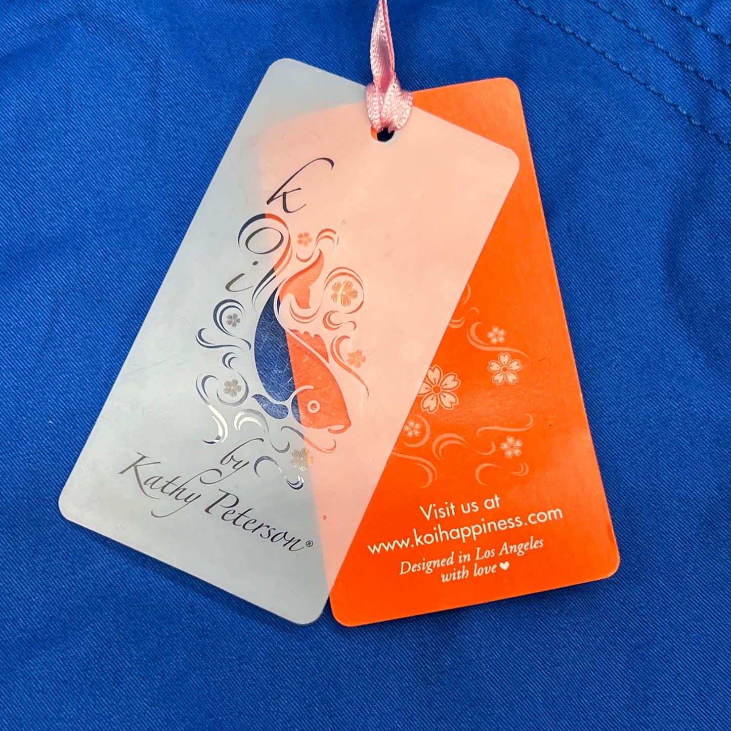 KOI Classic Morgan Scrubs Pants  Women's Sz M Tall Royal Blue 713-T-020