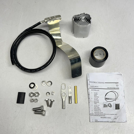 NWS Uni Ground Kit Tinned W/ Unattached 1/4" & 3/8" Two-Hole Lug 5' Lead GK-UT