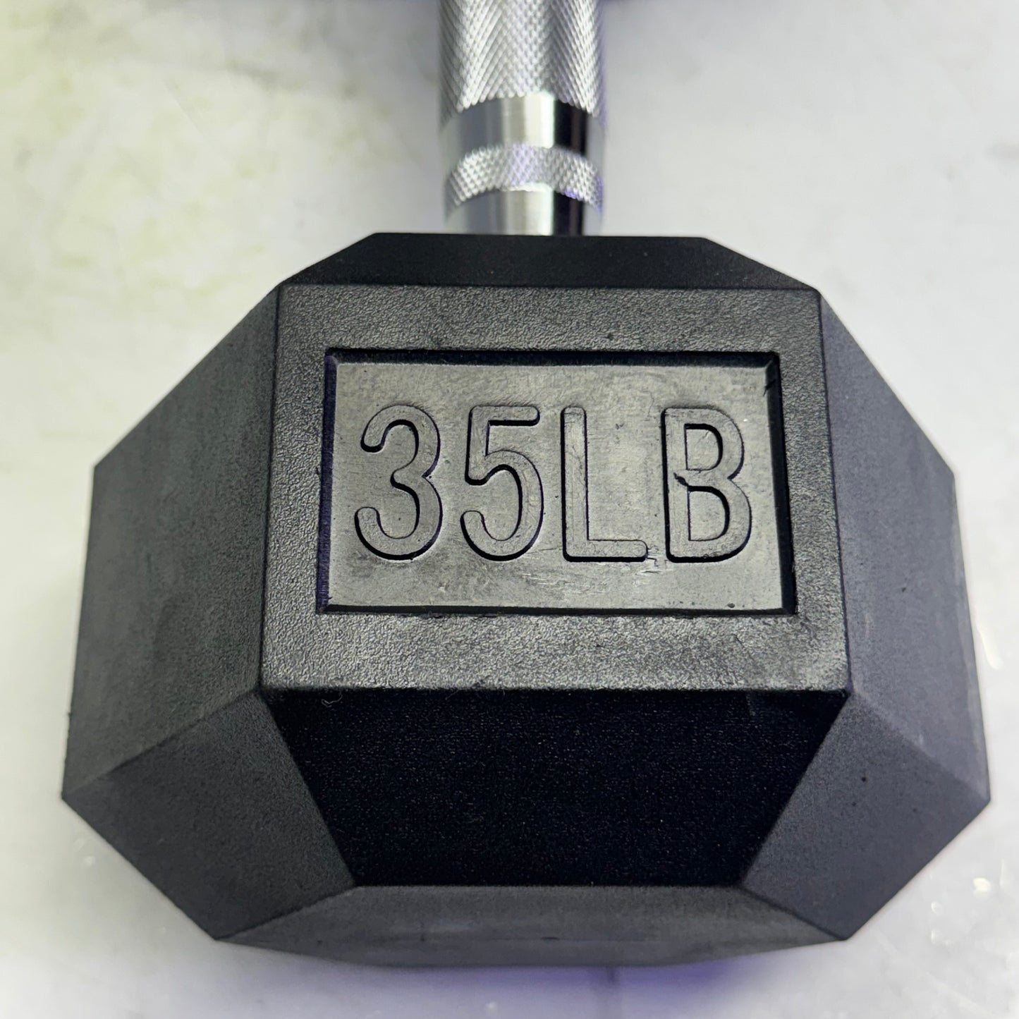 TITAN FITNESS (2 PACK) Black Rubber Coated Hex Dumbbell Single 35lb HEXDBB_35