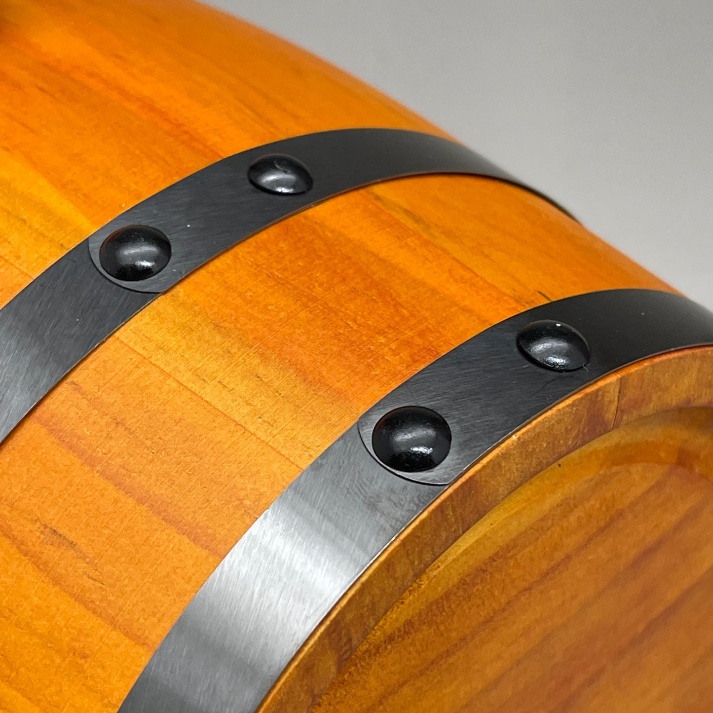 FIUDEX Solid Wood Wine Barrel Decorative Beer Keg Light Brown