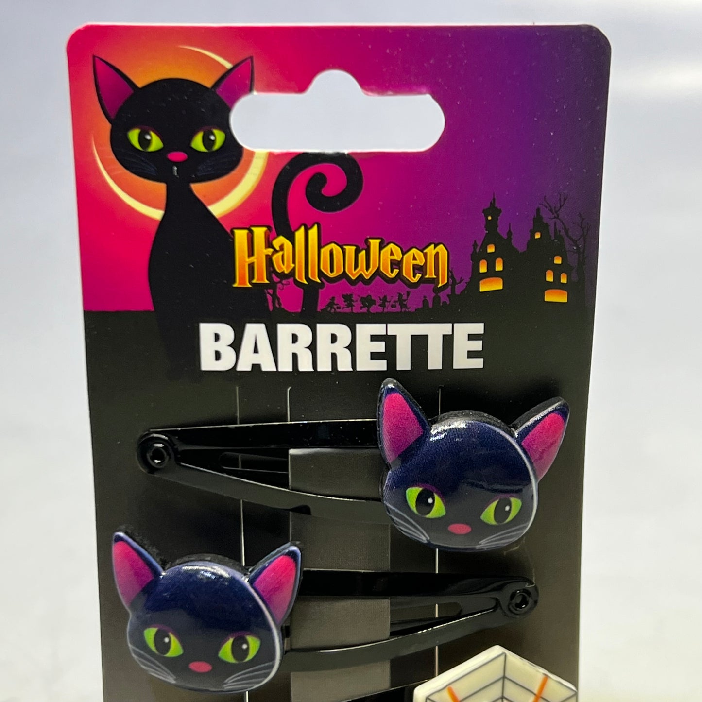 MAGIC SEASON (4 Pieces) Halloween Spiderweb Cat Barrette 768503