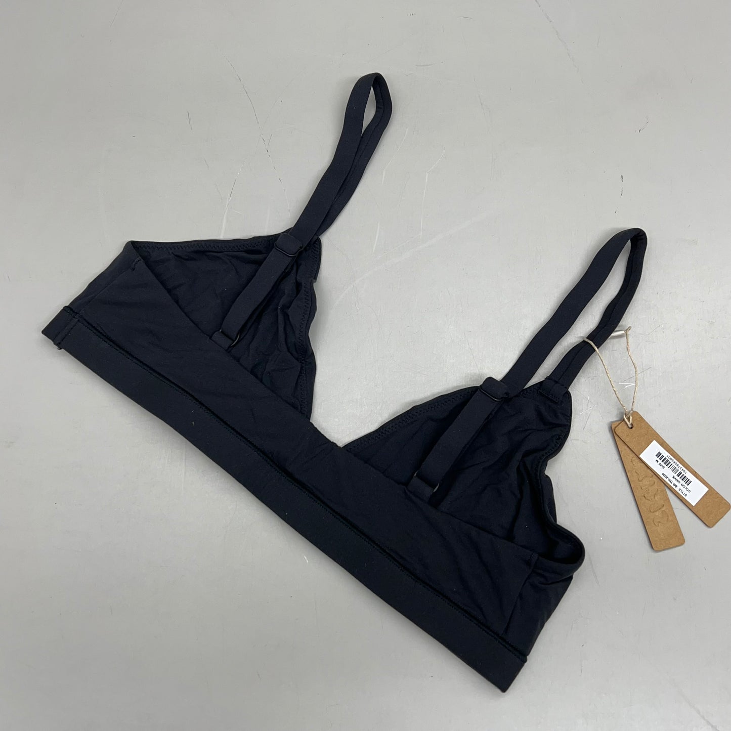 SKIMS Adjustable Triangle Bralette Fits Everybody Women's Sz M Onyx BR-TRI-2024