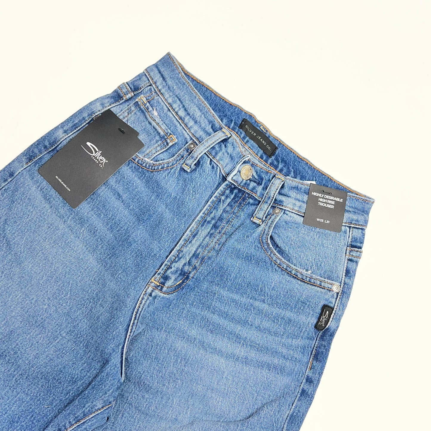 SILVER JEANS CO Highly Desirable High Rise Jeans Women's Sz 25/31 Medium Wash