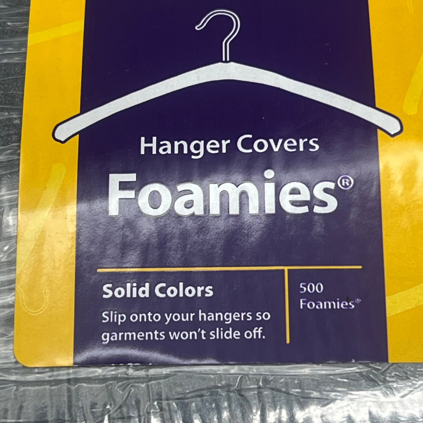 FOAMIES (500 Pack) Foam Hanger Covers Black