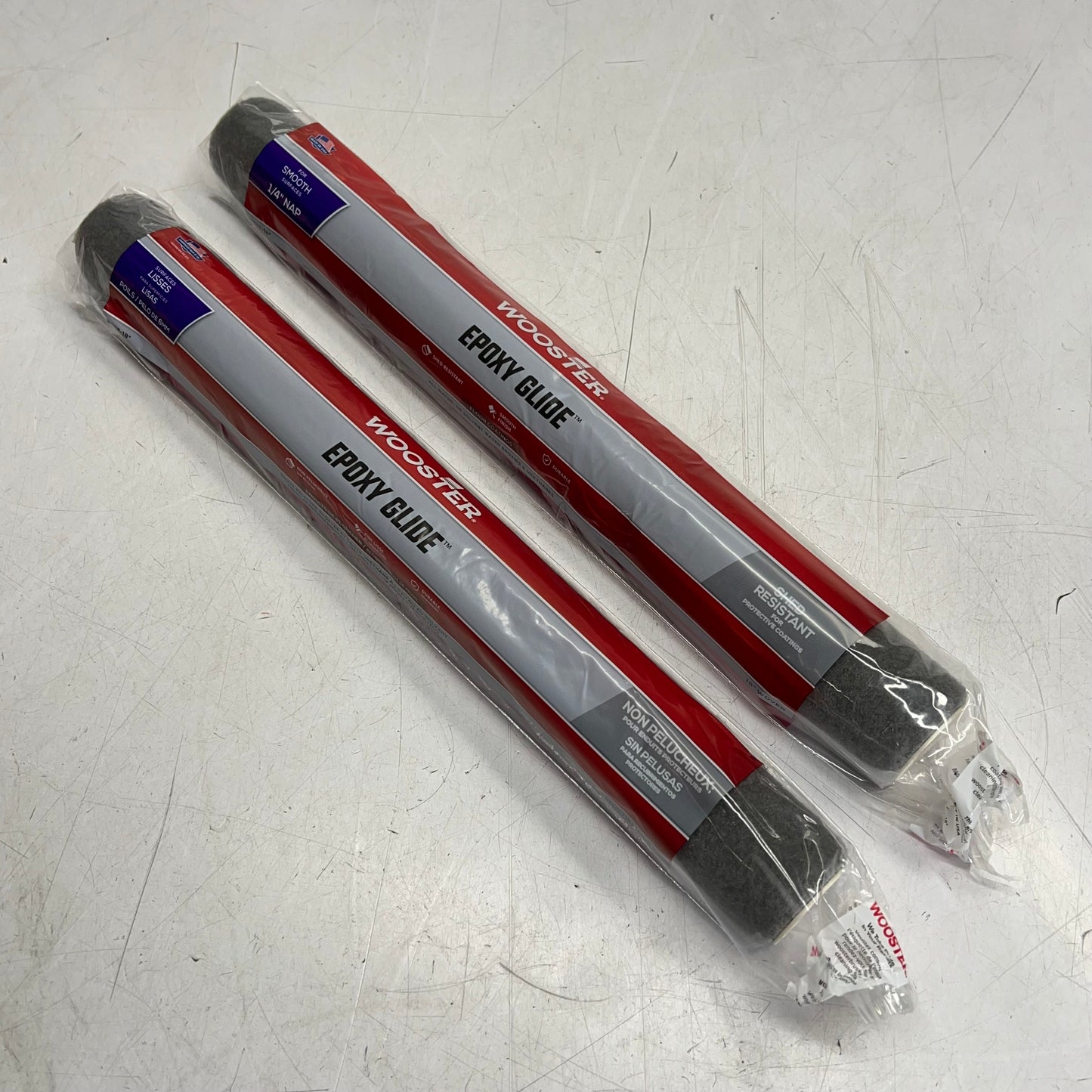 WOOSTER (2 PACK) Epoxy Glide For Smooth Floor Coatings 1/4" Nap 18" R232-18"
