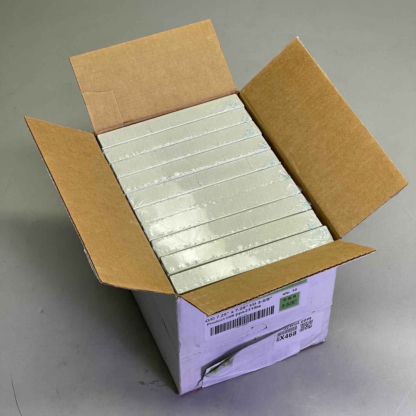 PORTLANDPRODUCTS (10 PACK) Primed Smooth Small Light Block O/D 7.25" x 7.25" x I/D 3-5/8" Grey PPS231LBS